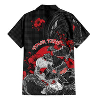 Personalised Hawaiian And Japanese Family Matching Mermaid Dress and Hawaiian Shirt Aloha Koi Fish Palaka Patterns DT05 - Polynesian Pride