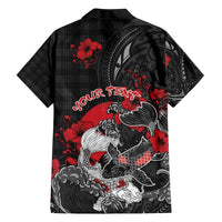 Personalised Hawaiian And Japanese Family Matching Summer Maxi Dress and Hawaiian Shirt Aloha Koi Fish Palaka Patterns - Polynesian Pride