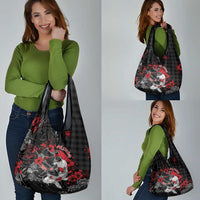 Hawaiian And Japanese Grocery Bag Aloha Koi Fish Palaka Patterns - Polynesian Pride