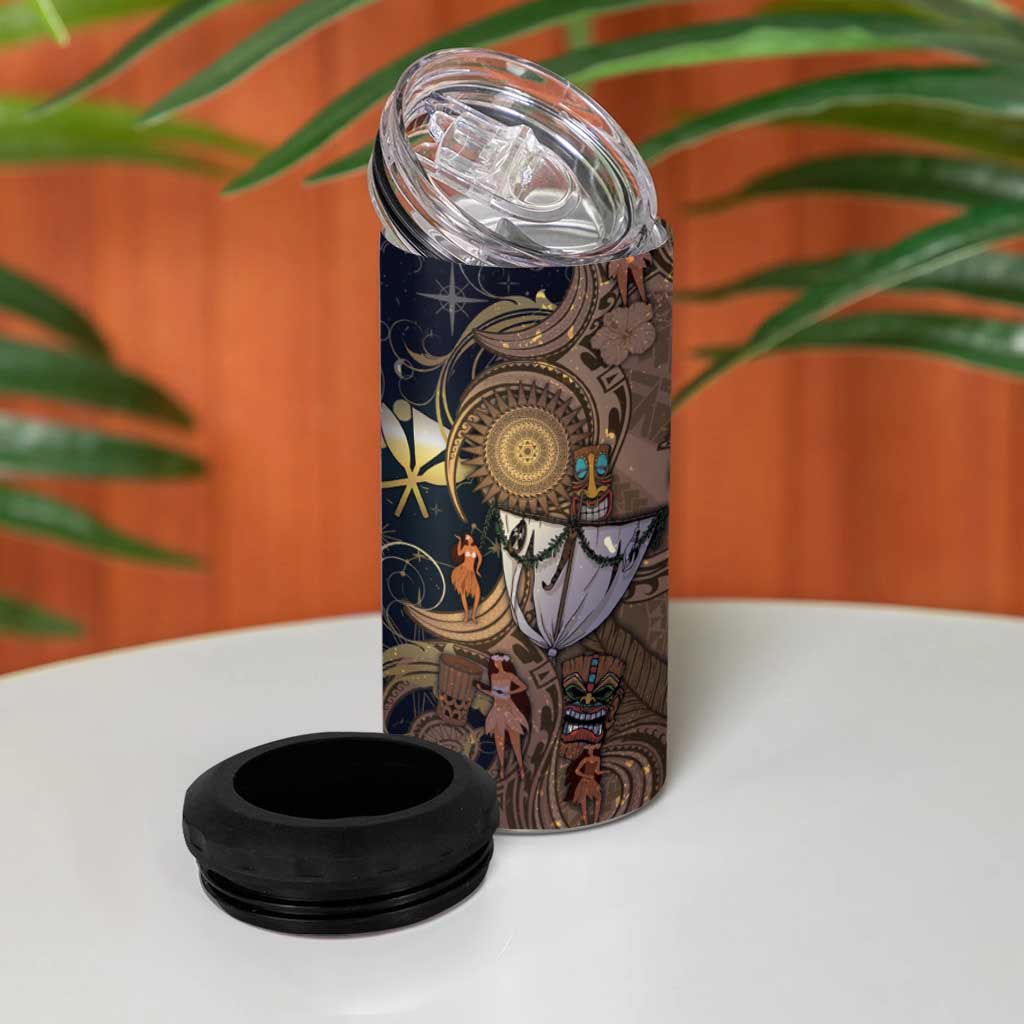 Hawaii Makahiki 4 in 1 Can Cooler Tumbler Polynesian Sky And Earth - Polynesian Pride