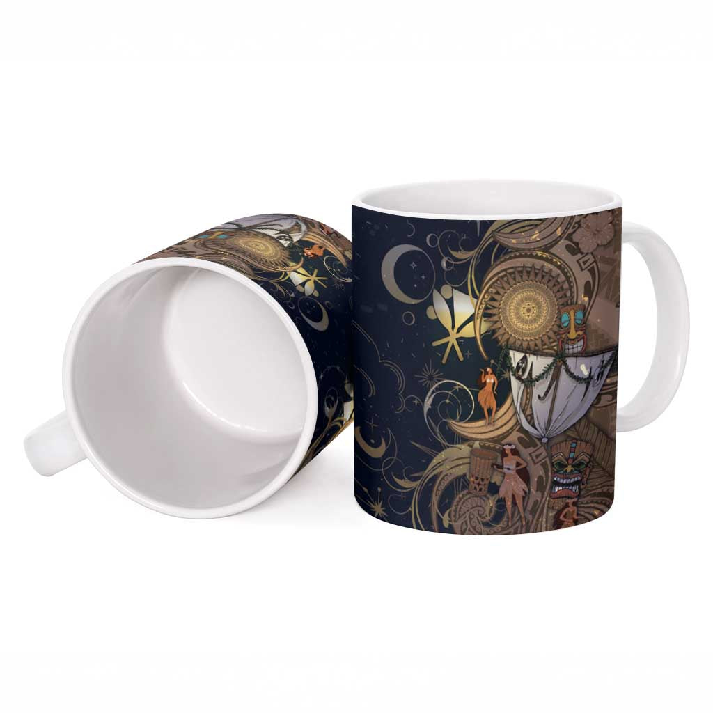 Hawaii Makahiki Ceramic Mug Polynesian Sky And Earth - Polynesian Pride