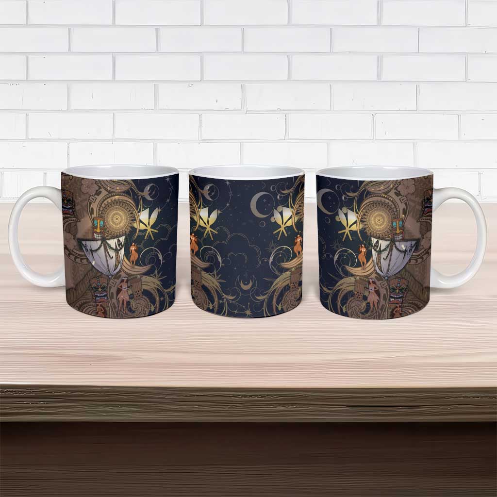 Hawaii Makahiki Ceramic Mug Polynesian Sky And Earth - Polynesian Pride