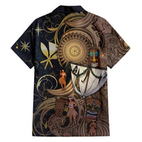 Hawaii Makahiki Family Matching Off Shoulder Maxi Dress and Hawaiian Shirt Polynesian Sky And Earth - Polynesian Pride