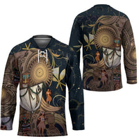 Hawaii Makahiki Hockey Jersey Polynesian Sky And Earth - Polynesian Pride