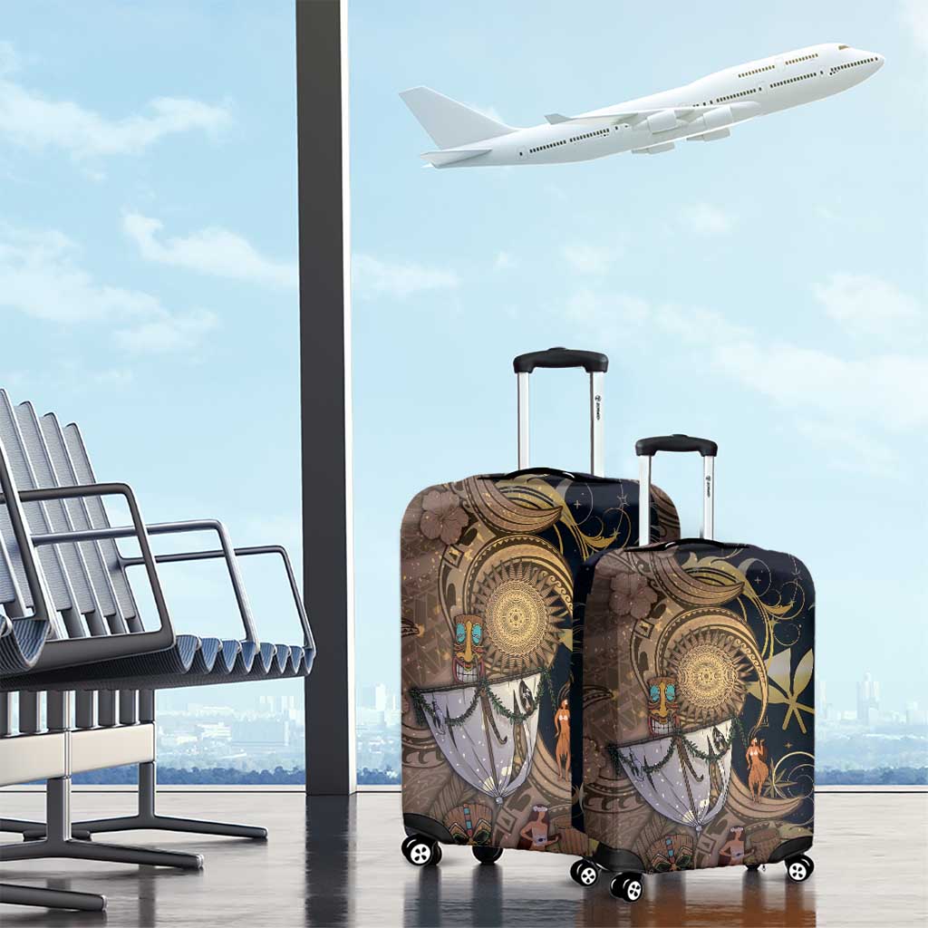 Hawaii Makahiki Luggage Cover Polynesian Sky And Earth - Polynesian Pride