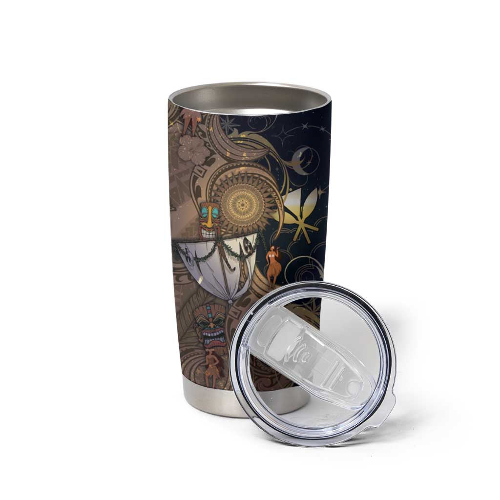 Hawaii Makahiki Tumbler Cup Polynesian Sky And Earth - Polynesian Pride