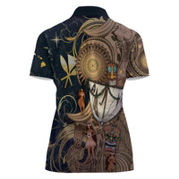Hawaii Makahiki Women Polo Shirt Polynesian Sky And Earth DT05 - Polynesian Pride