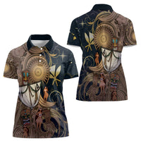 Hawaii Makahiki Women Polo Shirt Polynesian Sky And Earth DT05 - Polynesian Pride