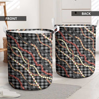 Hawaii Palaka Niihau Shell Lei Laundry Basket Tropical Island Plaid Patterns