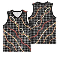 Hawaii Palaka Niihau Shell Lei Basketball Jersey Tropical Island Plaid Patterns