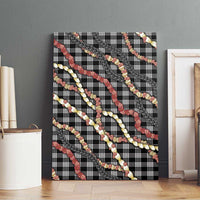 Hawaii Palaka Niihau Shell Lei Canvas Wall Art Tropical Island Plaid Patterns