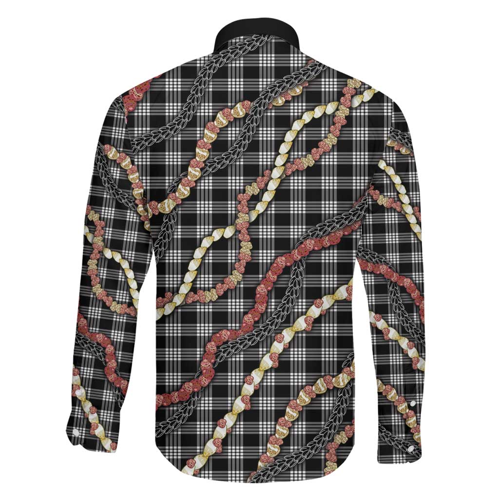 Hawaii Palaka Niihau Shell Lei Family Matching Short Sleeve Bodycon Dress and Hawaiian Shirt Tropical Island Plaid Patterns DT05 - Polynesian Pride