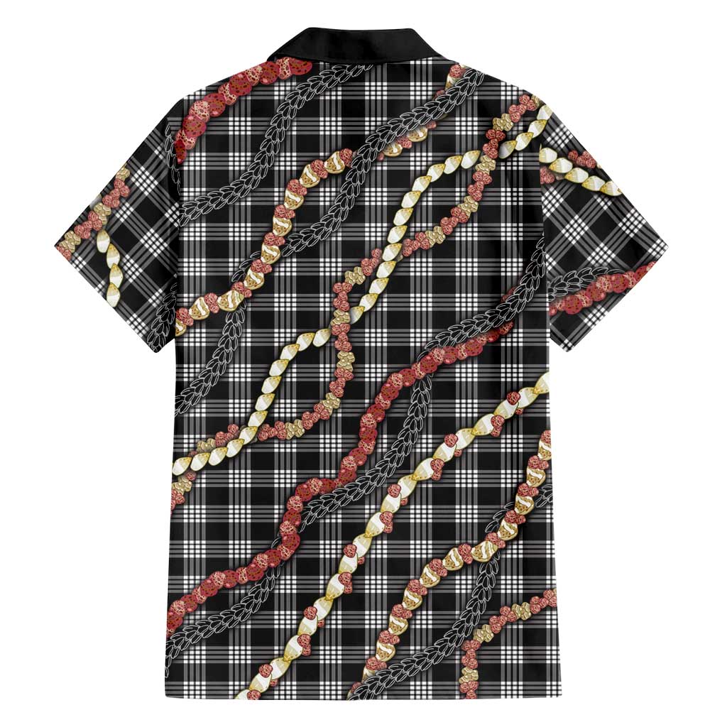 Hawaii Palaka Niihau Shell Lei Family Matching Summer Maxi Dress and Hawaiian Shirt Tropical Island Plaid Patterns