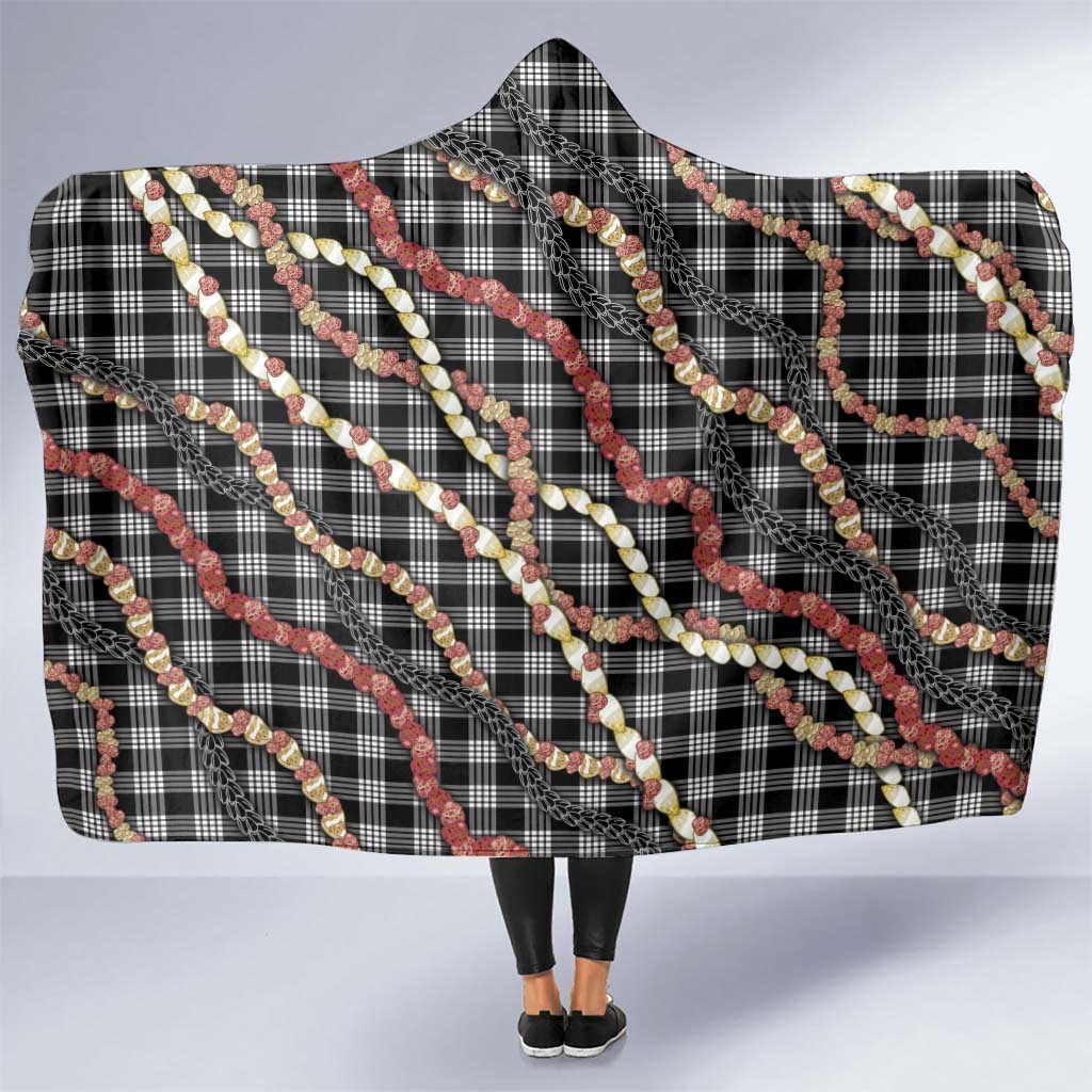 Hawaii Palaka Niihau Shell Lei Hooded Blanket Tropical Island Plaid Patterns