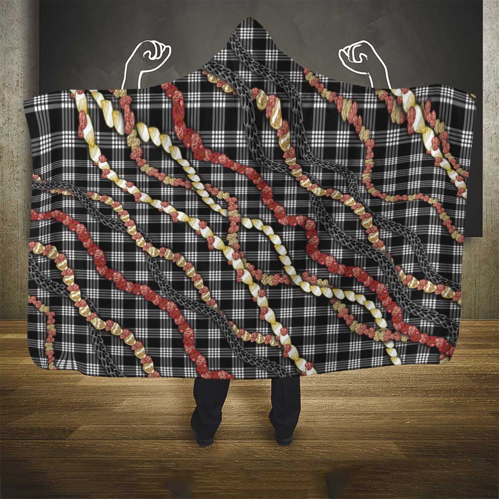Hawaii Palaka Niihau Shell Lei Hooded Blanket Tropical Island Plaid Patterns
