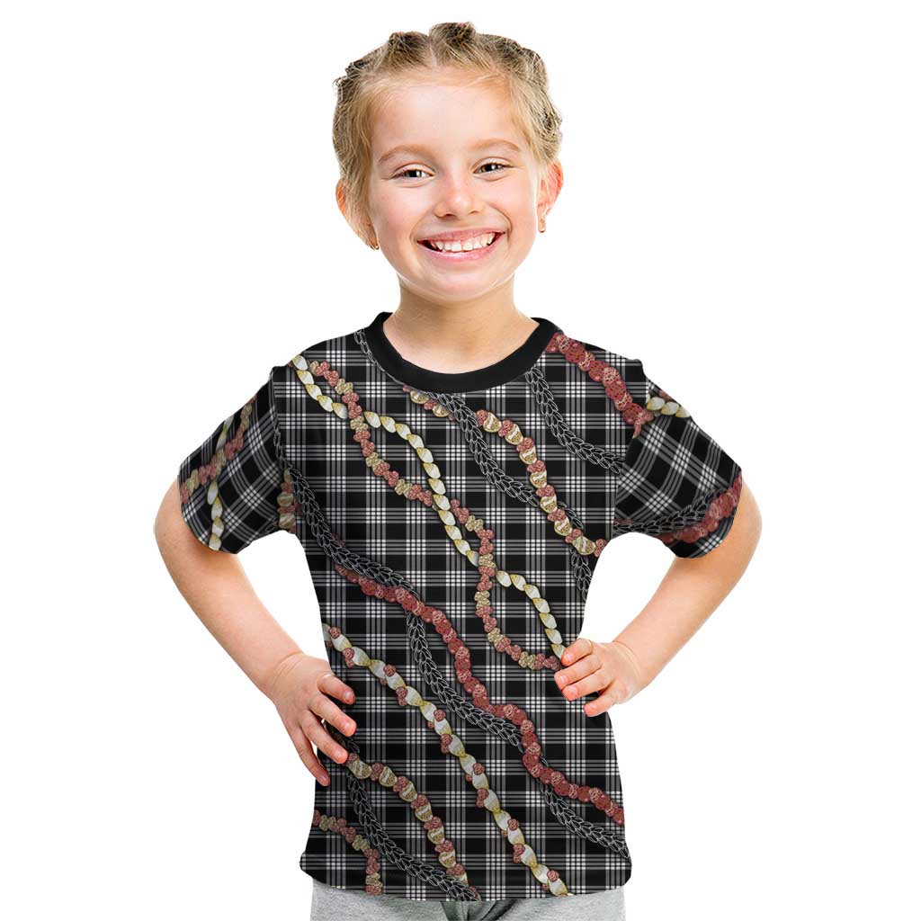 Hawaii Palaka Niihau Shell Lei Kid T Shirt Tropical Island Plaid Patterns