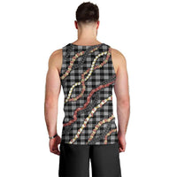 Hawaii Palaka Niihau Shell Lei Men Tank Top Tropical Island Plaid Patterns
