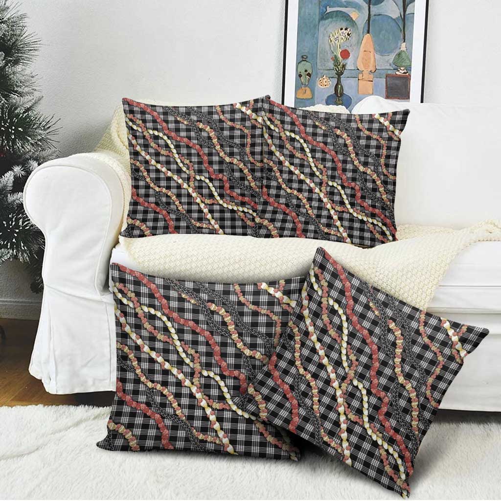 Hawaii Palaka Niihau Shell Lei Pillow Cover Tropical Island Plaid Patterns