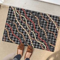 Hawaii Palaka Niihau Shell Lei Rubber Doormat Tropical Island Plaid Patterns