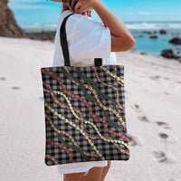 Hawaii Palaka Niihau Shell Lei Tote Bag Tropical Island Plaid Patterns