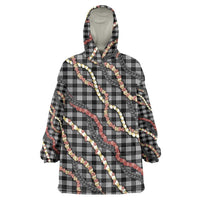 Hawaii Palaka Niihau Shell Lei Wearable Blanket Hoodie Tropical Island Plaid Patterns