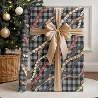 Hawaii Palaka Niihau Shell Lei Wrapping Paper Tropical Island Plaid Patterns