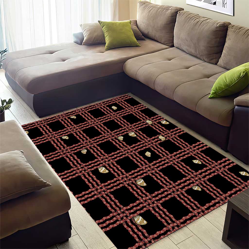 Hawaii Palaka Kahelelani Shell Lei Costume Area Rug Plaid Patterns