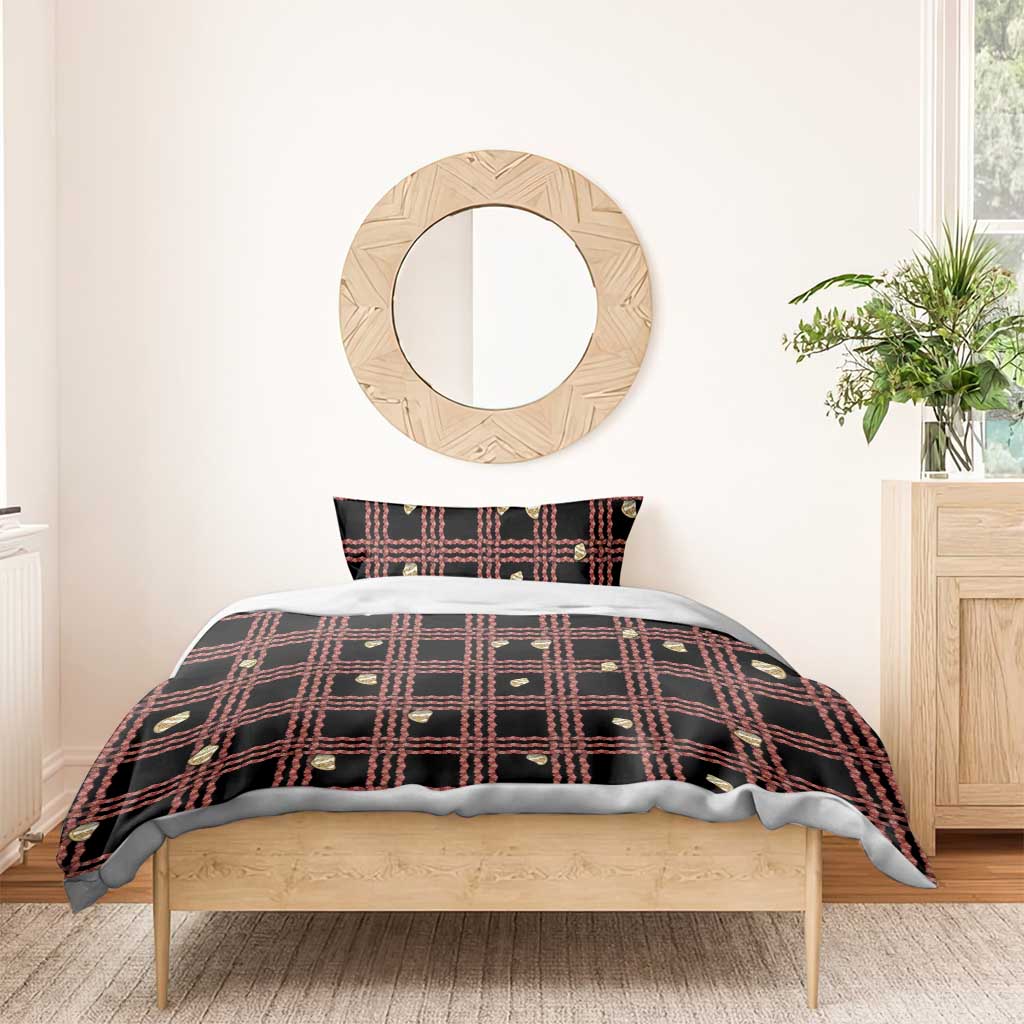 Hawaii Palaka Kahelelani Shell Lei Costume Bedding Set Plaid Patterns