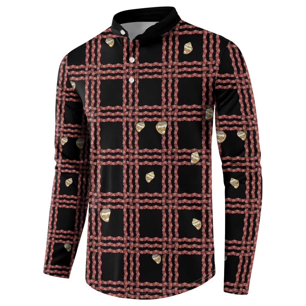Hawaii Palaka Kahelelani Shell Lei Costume Button Sweatshirt Plaid Patterns
