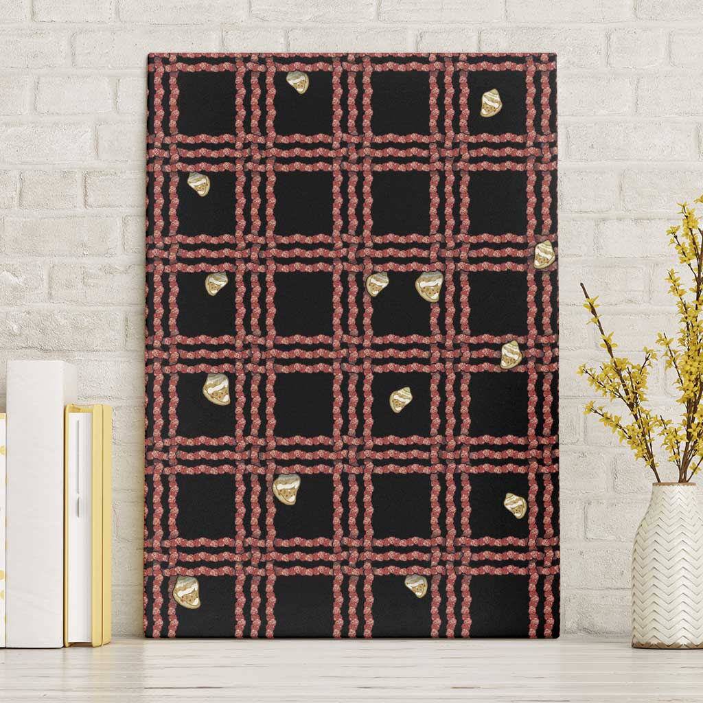 Hawaii Palaka Kahelelani Shell Lei Costume Canvas Wall Art Plaid Patterns