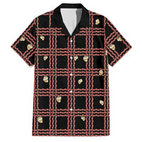 Hawaii Palaka Kahelelani Shell Lei Costume Family Matching Puletasi and Hawaiian Shirt Plaid Patterns