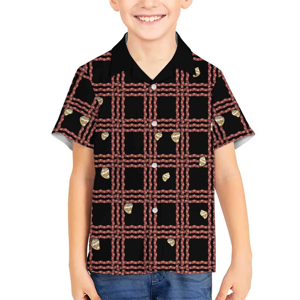Hawaii Palaka Kahelelani Shell Lei Costume Family Matching Tank Maxi Dress and Hawaiian Shirt Plaid Patterns