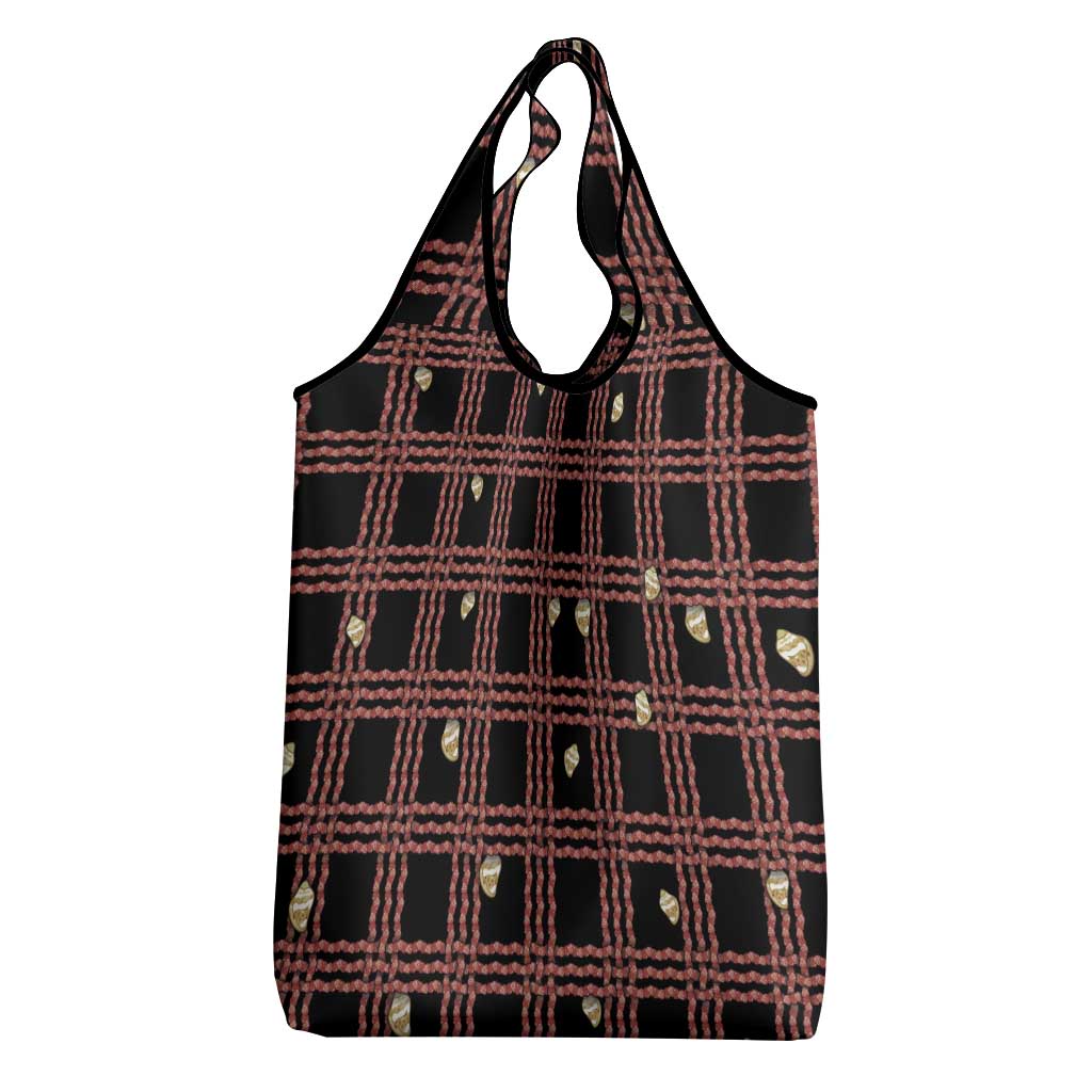 Hawaii Palaka Kahelelani Shell Lei Costume Grocery Bag Plaid Patterns