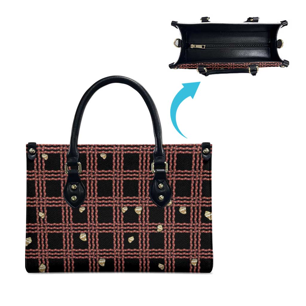 Hawaii Palaka Kahelelani Shell Lei Costume Leather Bag Plaid Patterns