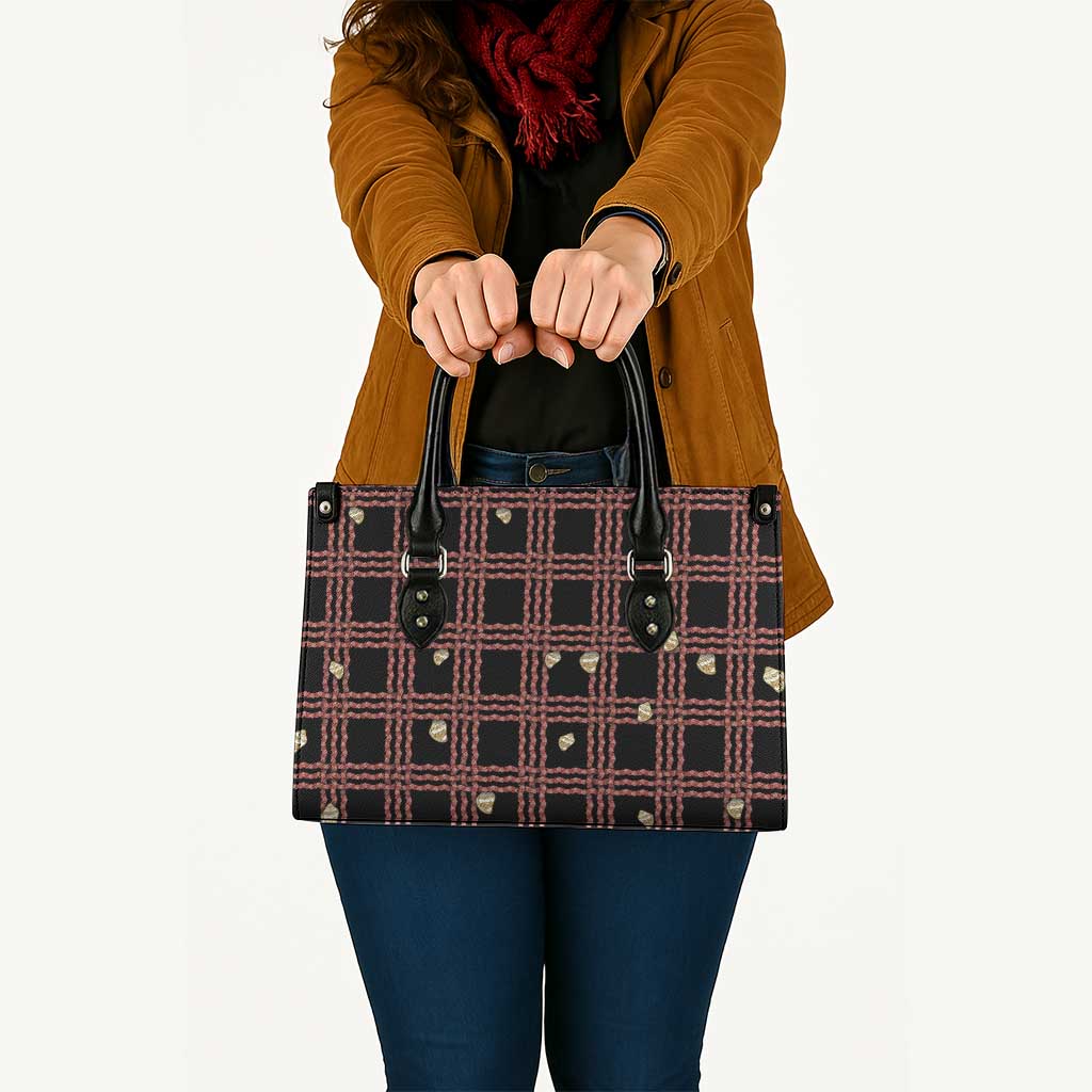 Hawaii Palaka Kahelelani Shell Lei Costume Leather Bag Plaid Patterns