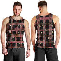 Hawaii Palaka Kahelelani Shell Lei Costume Men Tank Top Plaid Patterns