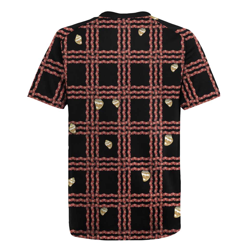 Hawaii Palaka Kahelelani Shell Lei Costume Rugby Jersey Plaid Patterns