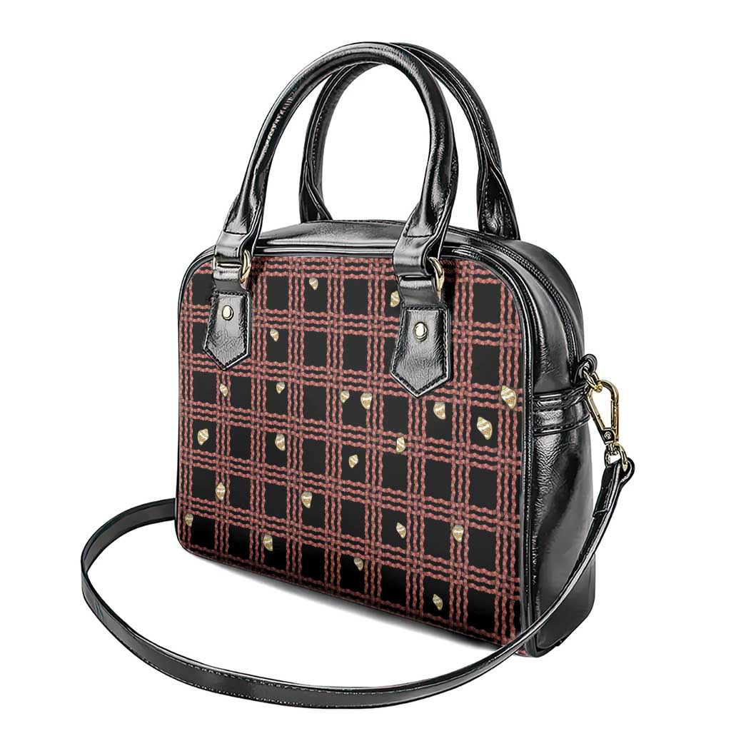 Hawaii Palaka Kahelelani Shell Lei Costume Shoulder Handbag Plaid Patterns