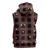Hawaii Palaka Kahelelani Shell Lei Costume Sleeveless Zip Hoodie Plaid Patterns