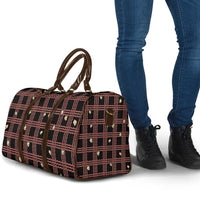 Hawaii Palaka Kahelelani Shell Lei Costume Travel Bag Plaid Patterns
