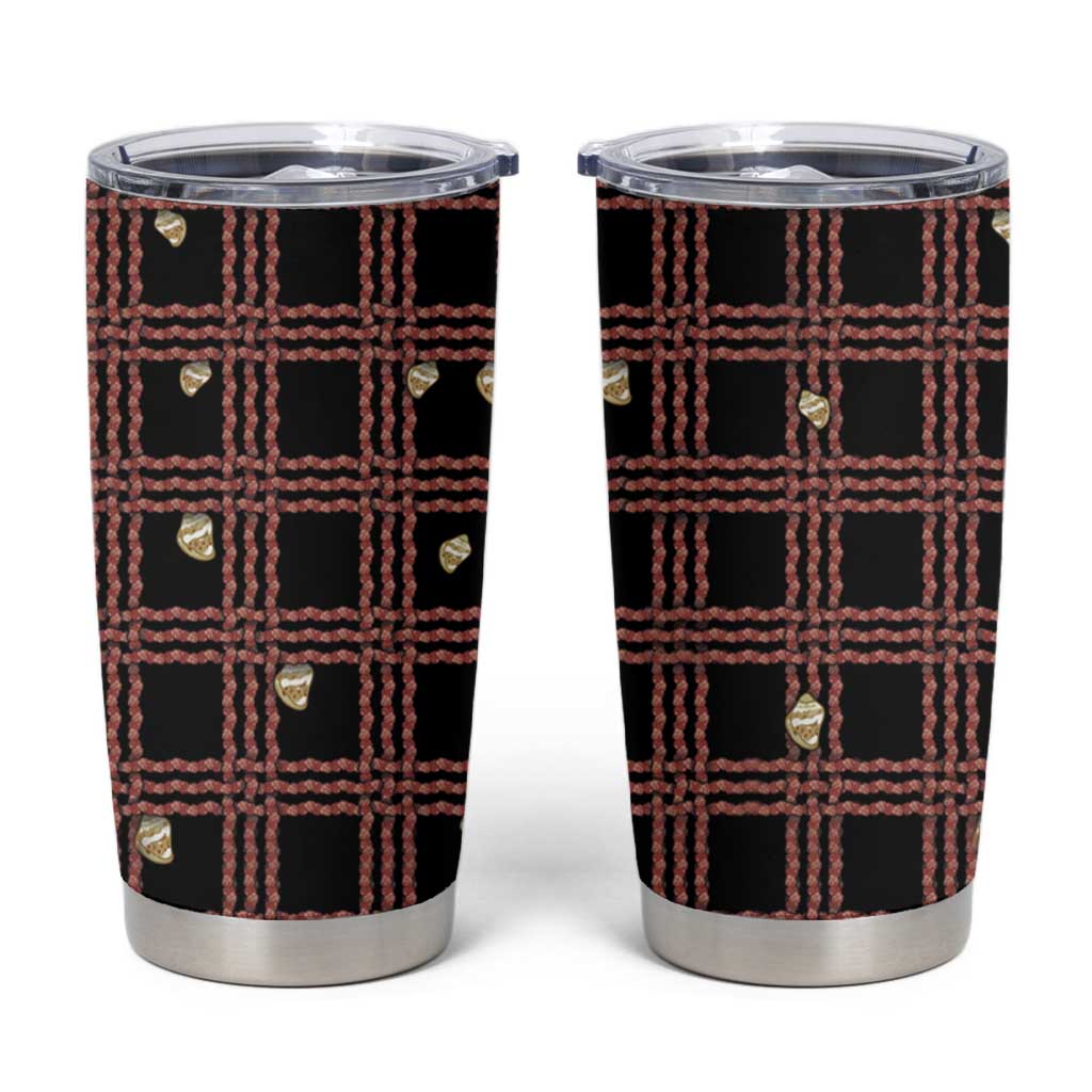 Hawaii Palaka Kahelelani Shell Lei Costume Tumbler Cup Plaid Patterns