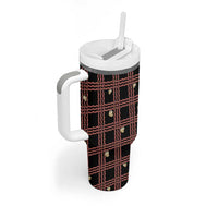Hawaii Palaka Kahelelani Shell Lei Costume Tumbler With Handle Plaid Patterns