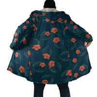 Hawaii Monstera Cloak Hibiscus Flowers Simple Style - Polynesian Pride