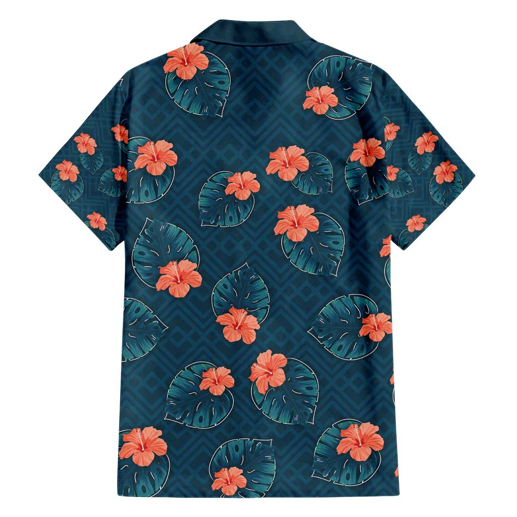 Hawaii Monstera Hawaiian Shirt Hibiscus Flowers Simple Style - Polynesian Pride