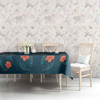 Hawaii Monstera Tablecloth Hibiscus Flowers Simple Style - Polynesian Pride