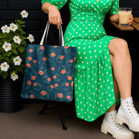 Hawaii Monstera Tote Bag Hibiscus Flowers Simple Style - Polynesian Pride
