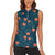 Hawaii Monstera Women Sleeveless Polo Shirt Hibiscus Flowers Simple Style - Polynesian Pride