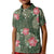 Hawaii Kid Polo Shirt Green Polynesian Monstera Patterns - Polynesian Pride