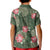Hawaii Kid Polo Shirt Green Polynesian Monstera Patterns - Polynesian Pride