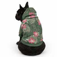 Hawaii Pet Hoodie Green Polynesian Monstera Patterns DT05 - Polynesian Pride